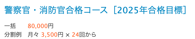 警察官・消防官合格コース
