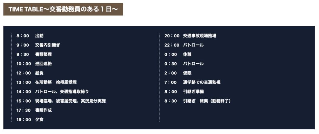 警察官 大変なこと